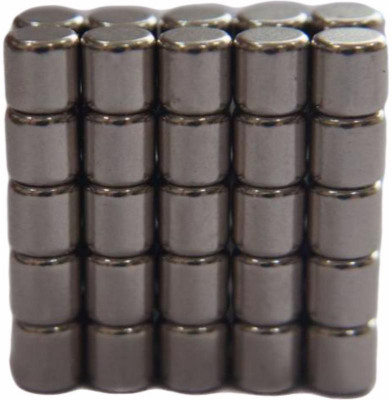 

PERFECT MAGNETS 4 mm x 4 mm Cylinder Multipurpose Office Magnets Pack of 25(Silver)