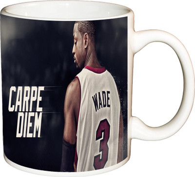 

ShopBuzz Carpe Diem Printed Coffee Ceramic Mug(350 ml), Multicolor