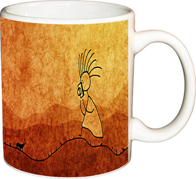 

ShopBuzz Camra Girl Printed Coffee Ceramic Mug(350 ml), Multicolor