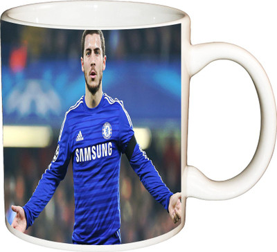 

ShopBuzz Eden Hazard Printed Coffee Ceramic Mug(350 ml), Multicolor