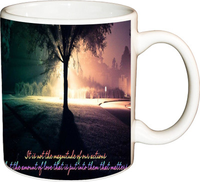 

ShopBuzz It Is Not A Magnitude Printed Coffee Ceramic Mug(350 ml), Multicolor
