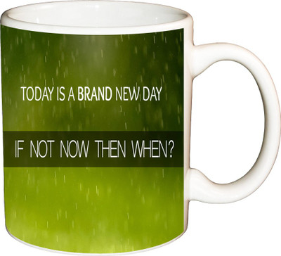 

ShopBuzz Today Is A Brand New Printed Coffee Ceramic Mug(350 ml), Multicolor