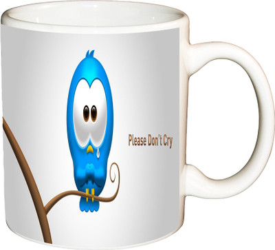 

ShopBuzz Please Don’t Cry Printed Coffee Ceramic Mug(350 ml), Multicolor