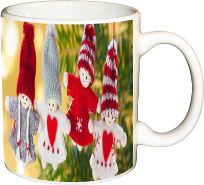 

ShopBuzz Christmas Toy Printed Coffee Ceramic Mug(350 ml), Multicolor