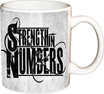 

ShopBuzz Strength In Number Printed Coffee Ceramic Mug(350 ml), Multicolor