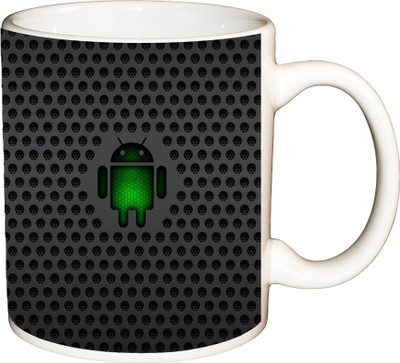 

ShopBuzz Android Operatin Printed Coffee Ceramic Mug(350 ml), Multicolor