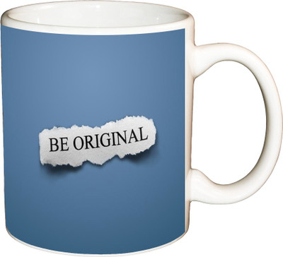 

ShopBuzz Be Original Printed Coffee Ceramic Mug(350 ml), Multicolor