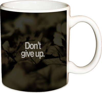 

ShopBuzz Don’t Give Up Printed Coffee Ceramic Mug(350 ml), Multicolor