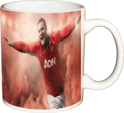 

ShopBuzz Rooney Printed Coffee Ceramic Mug(350 ml), Multicolor