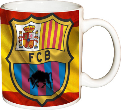 

ShopBuzz FCB Bull Printed Coffee Ceramic Mug(350 ml), Multicolor