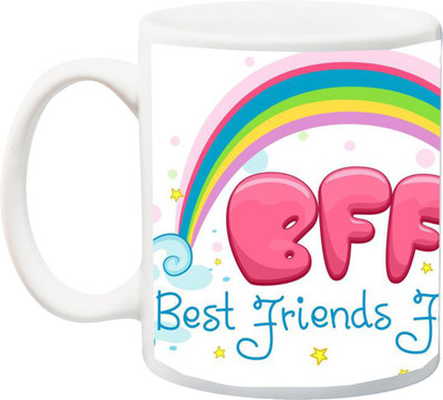 Stylotrendz BFF Best friends forever printed coffee Ceramic Mug(325 ml), White