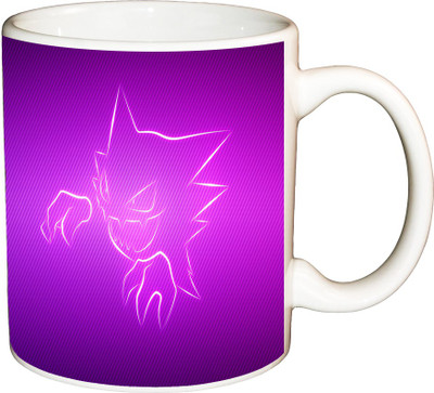 

ShopBuzz Grin Pokemon Printed Coffee Ceramic Mug(350 ml), Multicolor