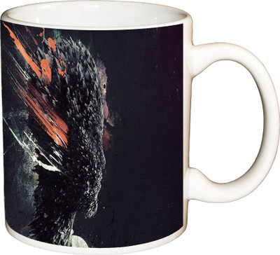 

ShopBuzz Abstract Girl Explosion Printed Coffee Ceramic Mug(350 ml), Multicolor