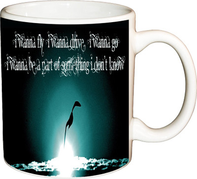

ShopBuzz I Wanna Fly Printed Coffee Ceramic Mug(350 ml), Multicolor
