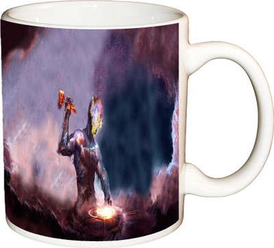 

ShopBuzz Abstract Universal Space Printed Coffee Ceramic Mug(350 ml), Multicolor