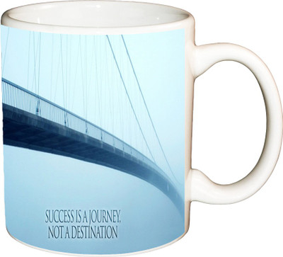 

ShopBuzz Success Is A Journey Printed Coffee Ceramic Mug(350 ml), Multicolor