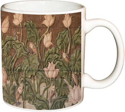 

ShopBuzz Emboss Fish Printed Coffee Ceramic Mug(350 ml), Multicolor