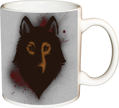 

ShopBuzz Abstract Wolf Muzzle Spots Printed Coffee Ceramic Mug(350 ml), Multicolor