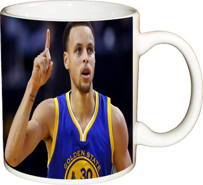 

ShopBuzz Golden Star Printed Coffee Ceramic Mug(350 ml), Multicolor