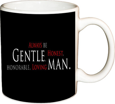 

ShopBuzz always Be Gentle Printed Coffee Ceramic Mug(350 ml), Multicolor