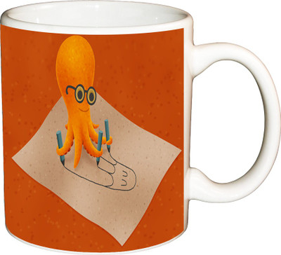 

ShopBuzz Selfie Printed Coffee Ceramic Mug(350 ml), Multicolor