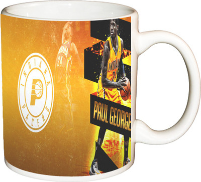 

ShopBuzz Paul George Printed Coffee Ceramic Mug(350 ml), Multicolor