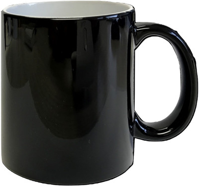 

Giftipedia Beautiful Plain Coffee Ceramic Mug(250 ml), Black