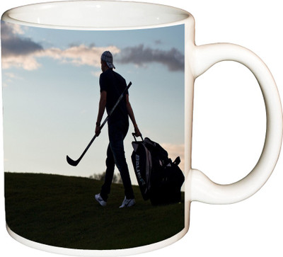 

ShopBuzz Komarov Printed Coffee Ceramic Mug(350 ml), Multicolor