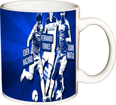 

ShopBuzz Kick Football Printed Coffee Ceramic Mug(350 ml), Multicolor