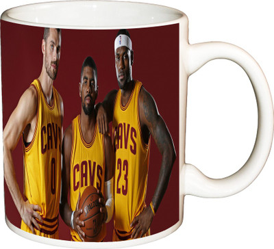 

ShopBuzz Cavs Buddy Printed Coffee Ceramic Mug(350 ml), Multicolor