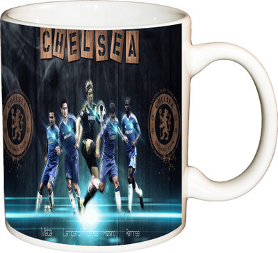 

ShopBuzz Chelsea Football Printed Coffee Ceramic Mug(350 ml), Multicolor