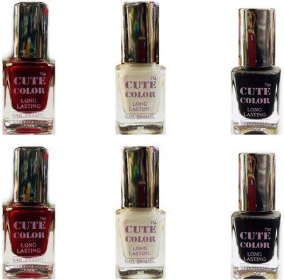 

cute color ccrbw red, black, white(Pack of 6)