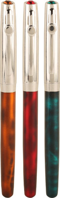 

Giftvenue Dark Marble Finish Roller Ball Pen Gift Set(Pack of 3)