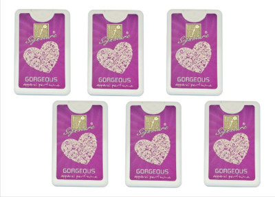 

TFZ Gorgeous Pocket Perfume 6 Pieces (Each Pcs 300 Sprays) Perfume - 120 ml(For Women)