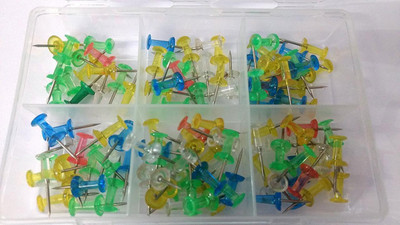 

IMPRINT Plastic, Iron Pins(Set Of 100, Multicolor)