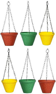 

Truphe Juhi Pot Plant Container (Set of 6), 9 inch - Multicolour Plant Container Set(Plastic)