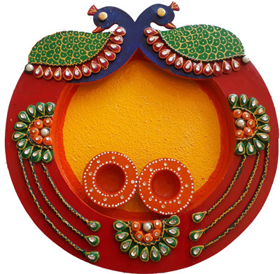 

TASTY CRAFT POOJA THALI MOR Wooden(1 Pieces, Multicolor)