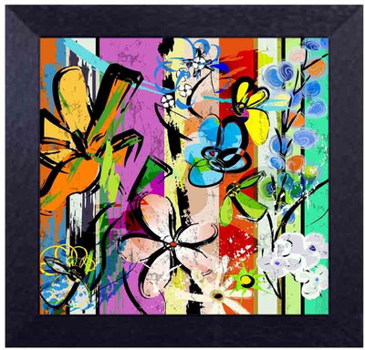 

modern art blossom Canvas Art(13.5 inch X 13.5 inch, Framed)