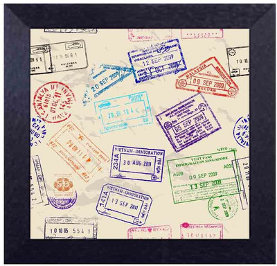 

all about stamps Canvas Art(13.5 inch X 13.5 inch, Framed)