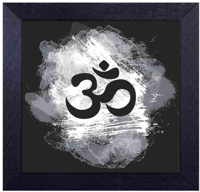 

om in black and white Canvas Art(13.5 inch X 13.5 inch, Framed)