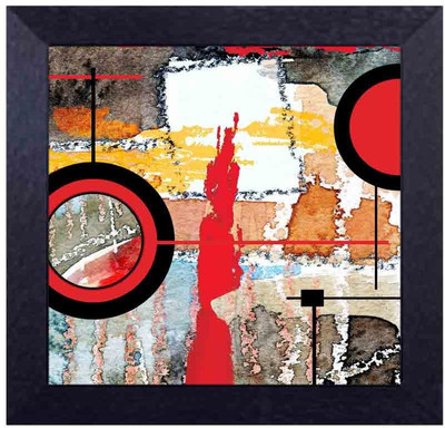 

modern art ovals Canvas Art(13.5 inch X 13.5 inch, Framed)