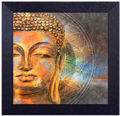 

Buddha's painting Canvas Art(13.5 inch X 13.5 inch, Framed)