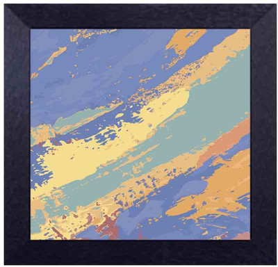 

yellow and blue Canvas Art(13.5 inch X 13.5 inch, Framed)