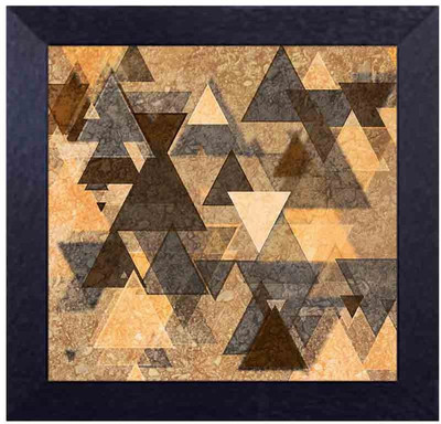 

modern art triangles Canvas Art(13.5 inch X 13.5 inch, Framed)