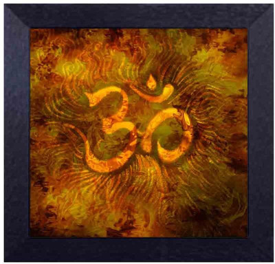 

power of om Canvas Art(13.5 inch X 13.5 inch, Framed)