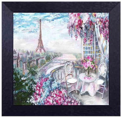 

effel tower Canvas Art(13.5 inch X 13.5 inch, Framed)