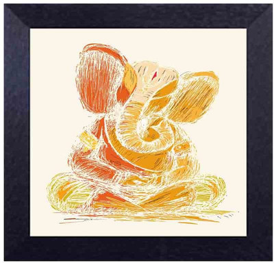 

lord ganesha Canvas Art(13.5 inch X 13.5 inch, Framed)