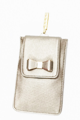 

Golden bow party mobile pouch Mobile Pouch(Gold)