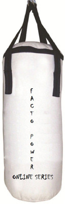 FACTO POWER ONLINE SERIES 2.0 FEET LONG, CANVAS MATERIAL, WHITE COLOR, UNFILLED WITH HANGING STRAPS Hanging Bag(2.0, 24 kg)