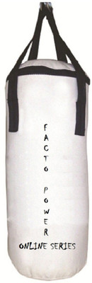 

FACTO POWER ONLINE SERIES 6.5 FEET LONG, CANVAS MATERIAL, WHITE COLOR, UNFILLED WITH HANGING STRAPS Hanging Bag(6.5, 78 kg)